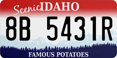 ID license plate 8B5431R