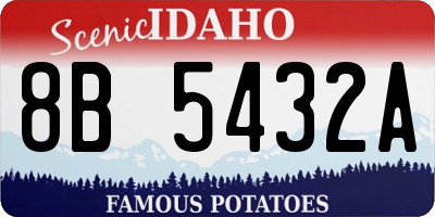 ID license plate 8B5432A