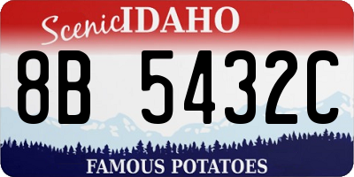 ID license plate 8B5432C