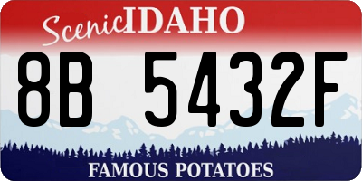 ID license plate 8B5432F
