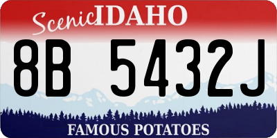 ID license plate 8B5432J