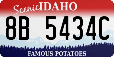 ID license plate 8B5434C