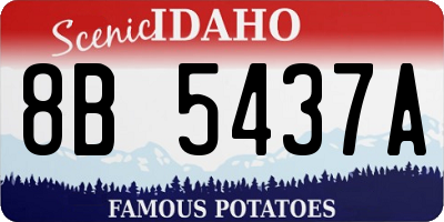 ID license plate 8B5437A