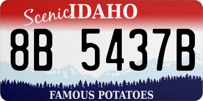 ID license plate 8B5437B