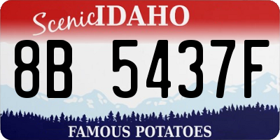 ID license plate 8B5437F