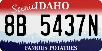 ID license plate 8B5437N