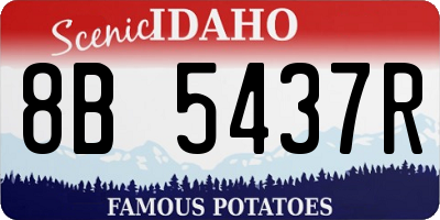ID license plate 8B5437R
