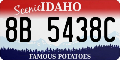 ID license plate 8B5438C