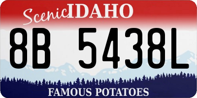 ID license plate 8B5438L