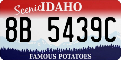 ID license plate 8B5439C