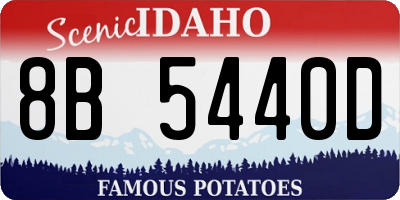 ID license plate 8B5440D