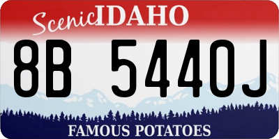ID license plate 8B5440J