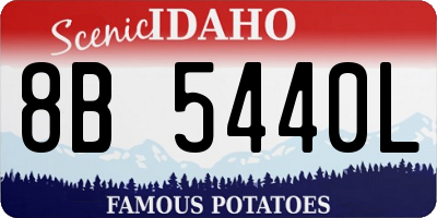 ID license plate 8B5440L