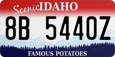 ID license plate 8B5440Z