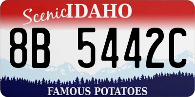 ID license plate 8B5442C