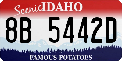 ID license plate 8B5442D
