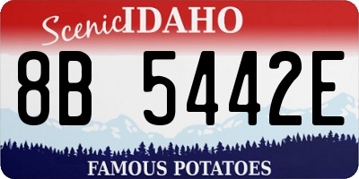 ID license plate 8B5442E