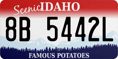 ID license plate 8B5442L