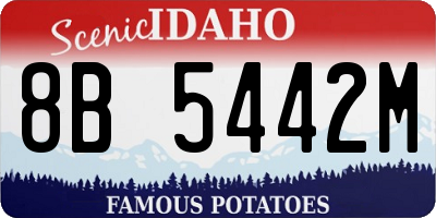 ID license plate 8B5442M