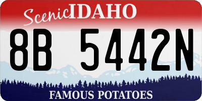 ID license plate 8B5442N