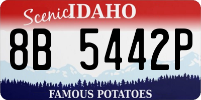 ID license plate 8B5442P