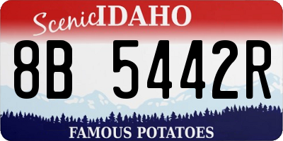 ID license plate 8B5442R
