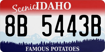 ID license plate 8B5443B