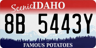 ID license plate 8B5443Y