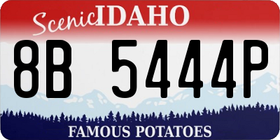 ID license plate 8B5444P