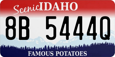 ID license plate 8B5444Q