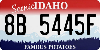 ID license plate 8B5445F