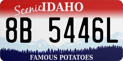 ID license plate 8B5446L