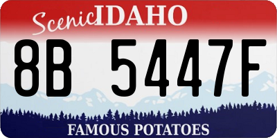 ID license plate 8B5447F