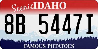 ID license plate 8B5447I
