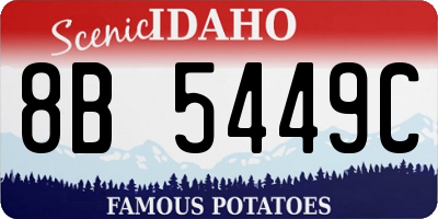 ID license plate 8B5449C