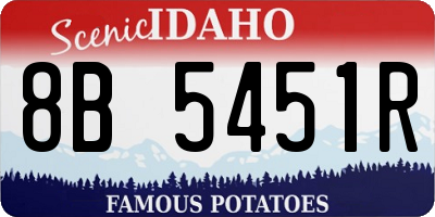 ID license plate 8B5451R