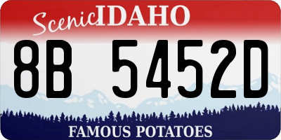 ID license plate 8B5452D