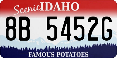 ID license plate 8B5452G
