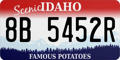 ID license plate 8B5452R