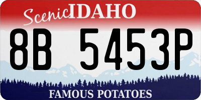 ID license plate 8B5453P