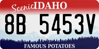 ID license plate 8B5453V