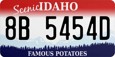 ID license plate 8B5454D