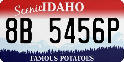 ID license plate 8B5456P