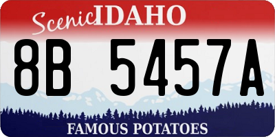 ID license plate 8B5457A