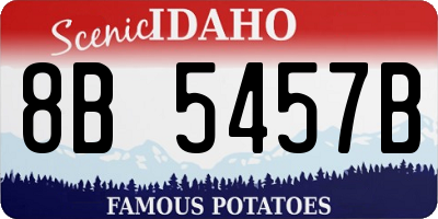 ID license plate 8B5457B