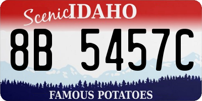 ID license plate 8B5457C
