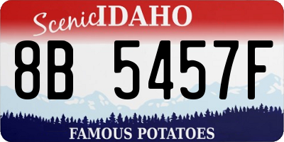 ID license plate 8B5457F