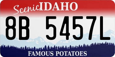 ID license plate 8B5457L