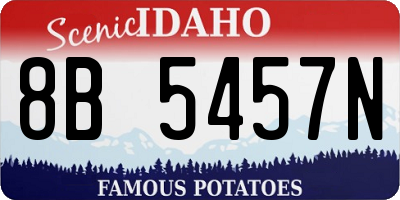 ID license plate 8B5457N