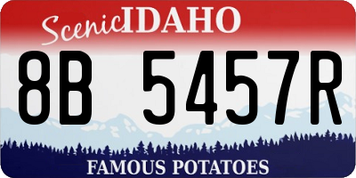 ID license plate 8B5457R